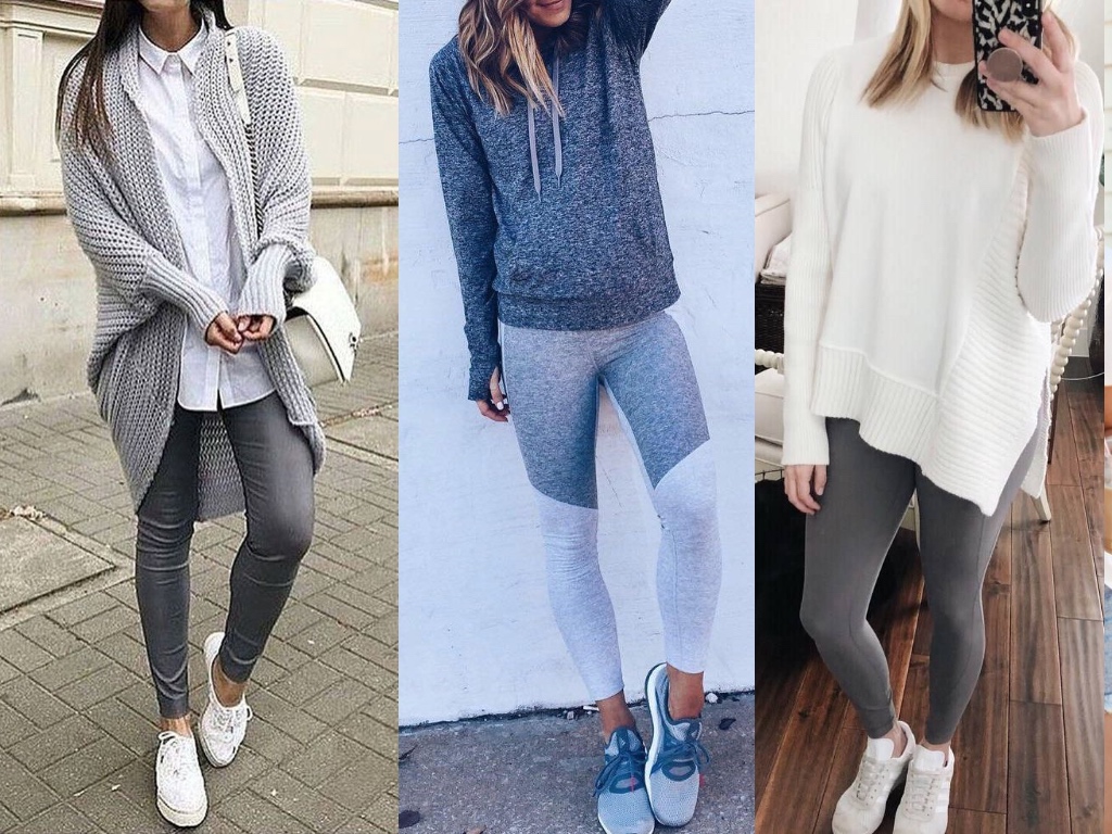 Cute and Casual Grey Leggings Outfit Ideas