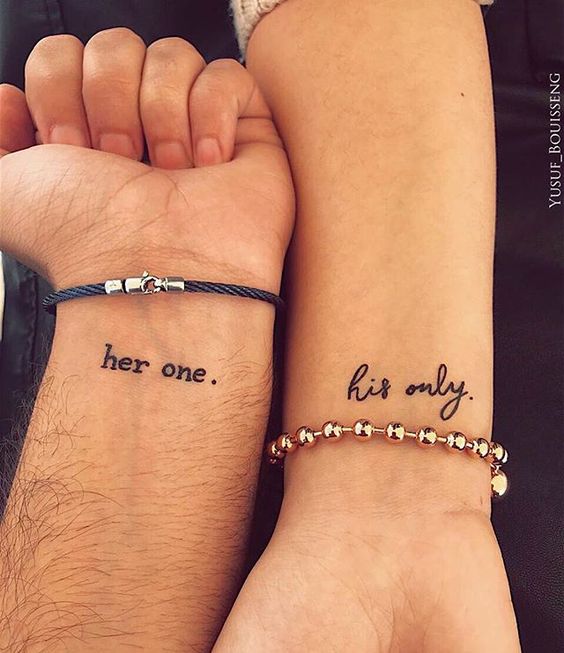 cute matching tattoos for him and her