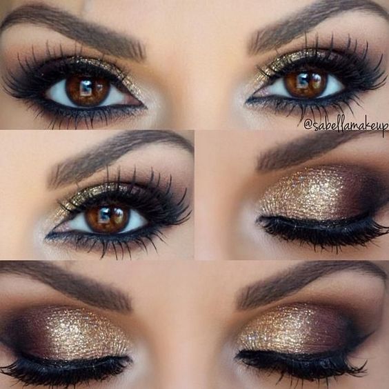classic makeup for brown eyes