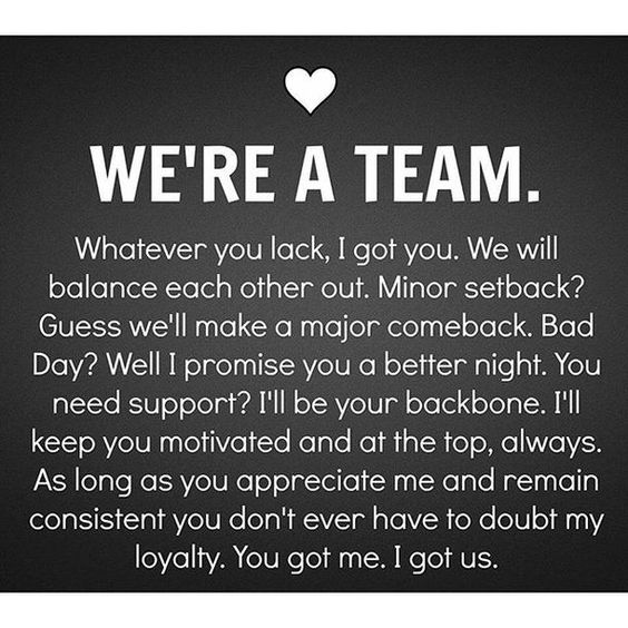 we're a team quote