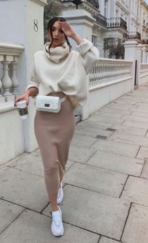 Casual Autumn Style with Pencil Skirt