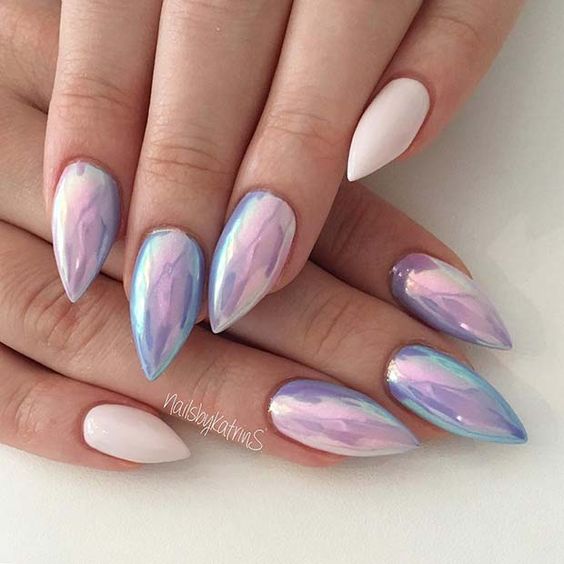 Purple Nail Designs – Irridescent Pink and Purple