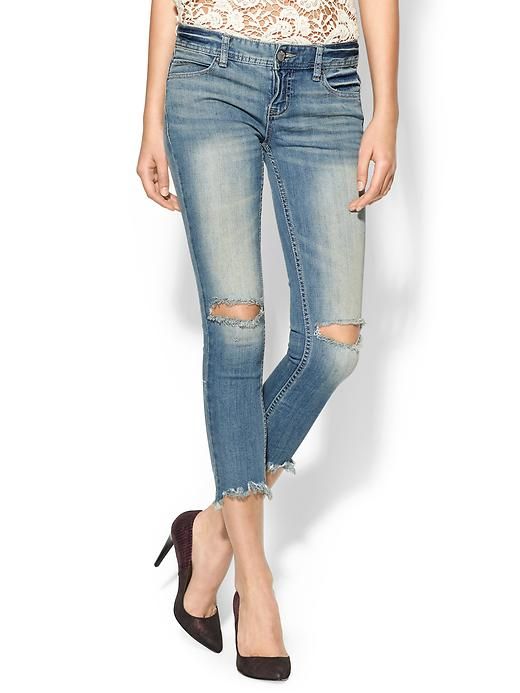 cropped jeans distressed