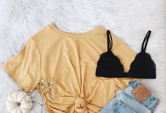 yellow shirt outfit ideas