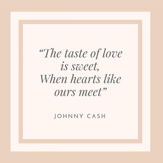 Taste of Love Wedding Quote
