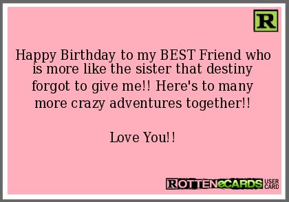 BFF Fate Birthday Quotes