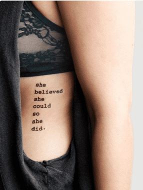 Believe Quote Tattoos