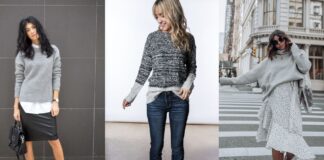 Best Grey Sweater Outfits