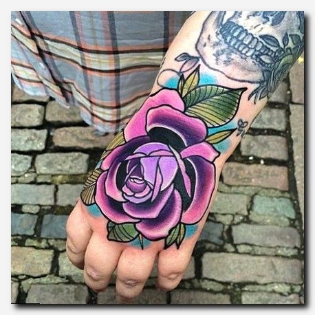 Hand Tattoos for Women – Japanese-Inspired Rose