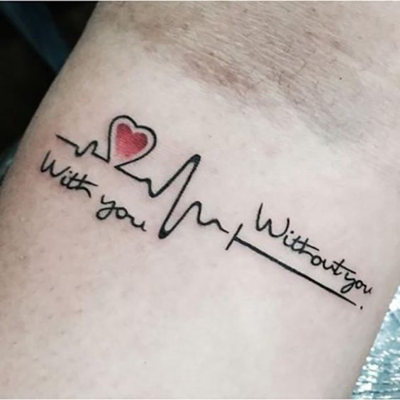 Heartbeat Love Tattoos