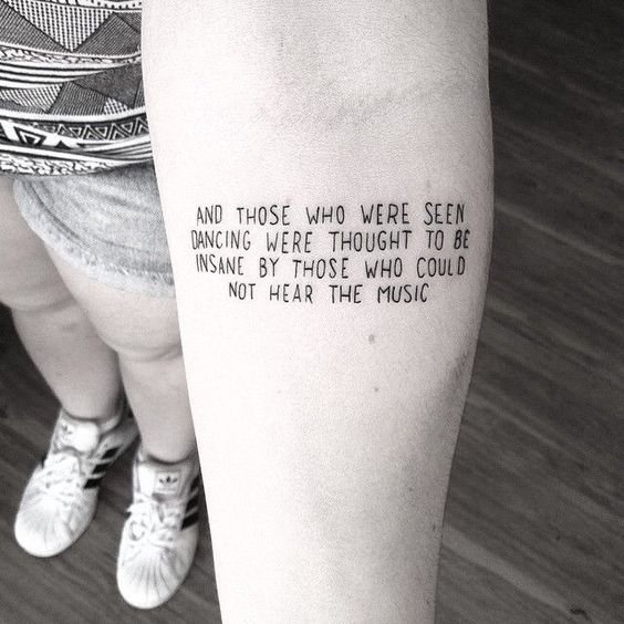 Music Quotes Tattoos