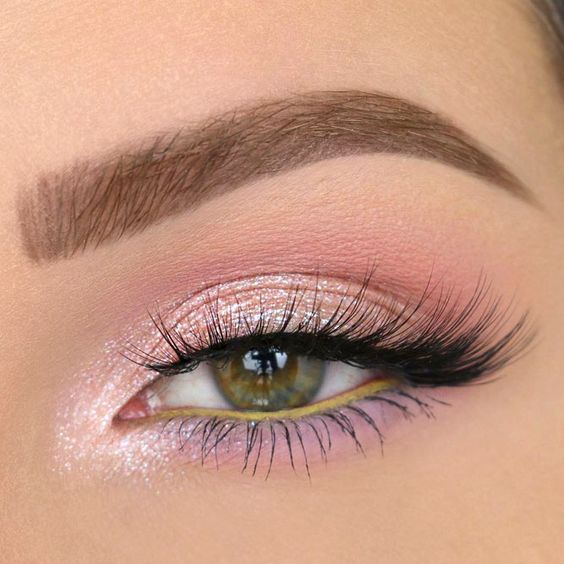 Pink Eye Makeup glitter
