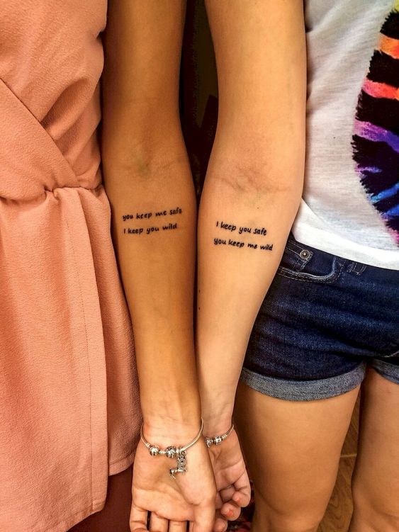 matching quote tattoo | girlterestmag