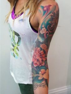 Bright-Sleeve-Tattoos-For-Women