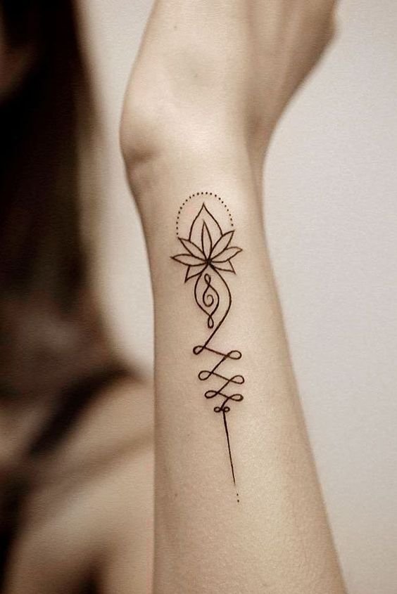 Cute And Small Lotus Flower Tattoos