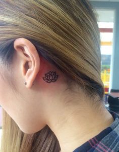 Ear-Lotus-Flower-Tattoos