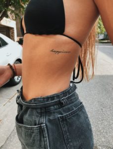 Cute rib tattoos for girls