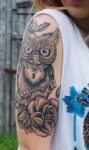 Owl-Sleeve-Tattoos-For-Women