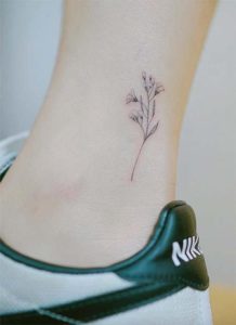 Wild-Flower-Ankle-Tattoos