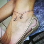 Initials ankle tattoo