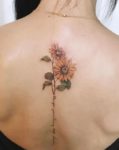 sunflower Spine Tattoo