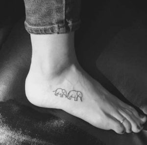 Mom-Small-Elephant-Tattoo-Designs