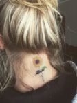 Sunflower-Back-of-Neck-Tattoos