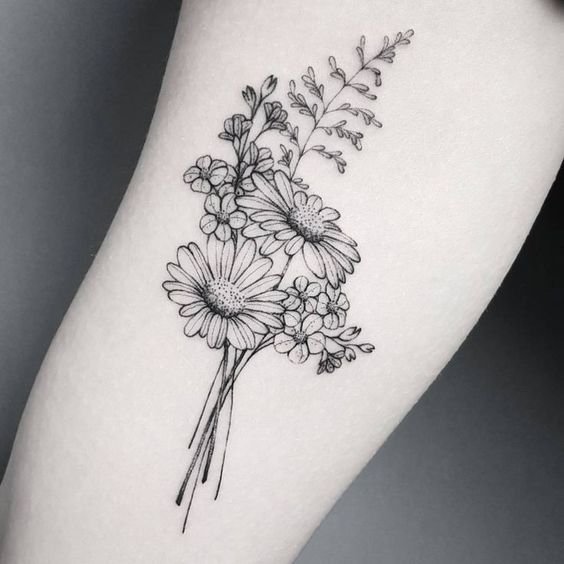 Pictures of aster flower tattoos