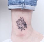 flower-owl-tattoo