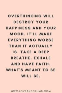 overthinking inspirational anxiety quote