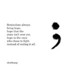 semicolon inspirational depression quote