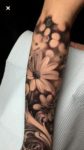 sleeve-daisy-flower-tattoo