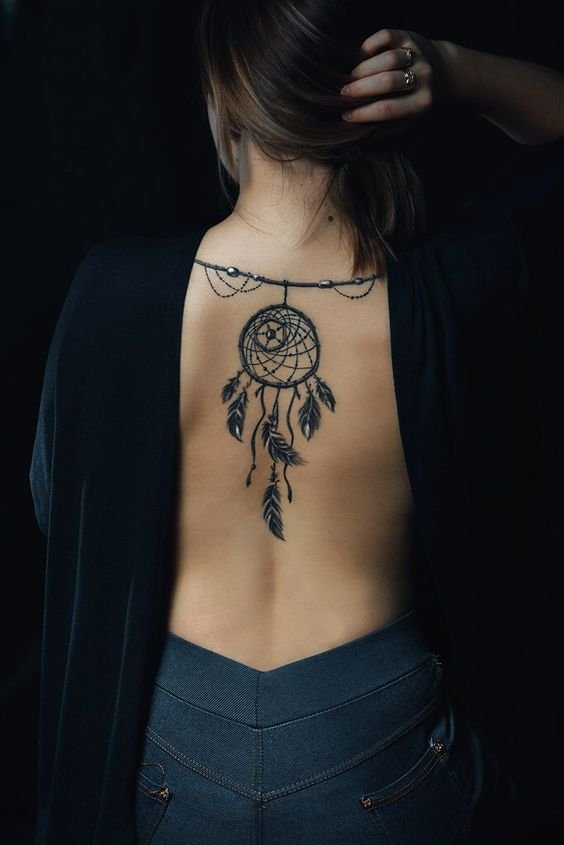 The Canvas Arts Temporary Tattoo Waterproof For Women BackThighs Legs  HB446X Dream Catcher Tattoo Size 21X15 cm  Amazonin Beauty