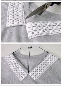 Cute Ways To Cut A Shirt Lace collar